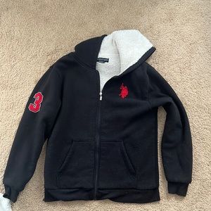 Boys L black Polo jacket